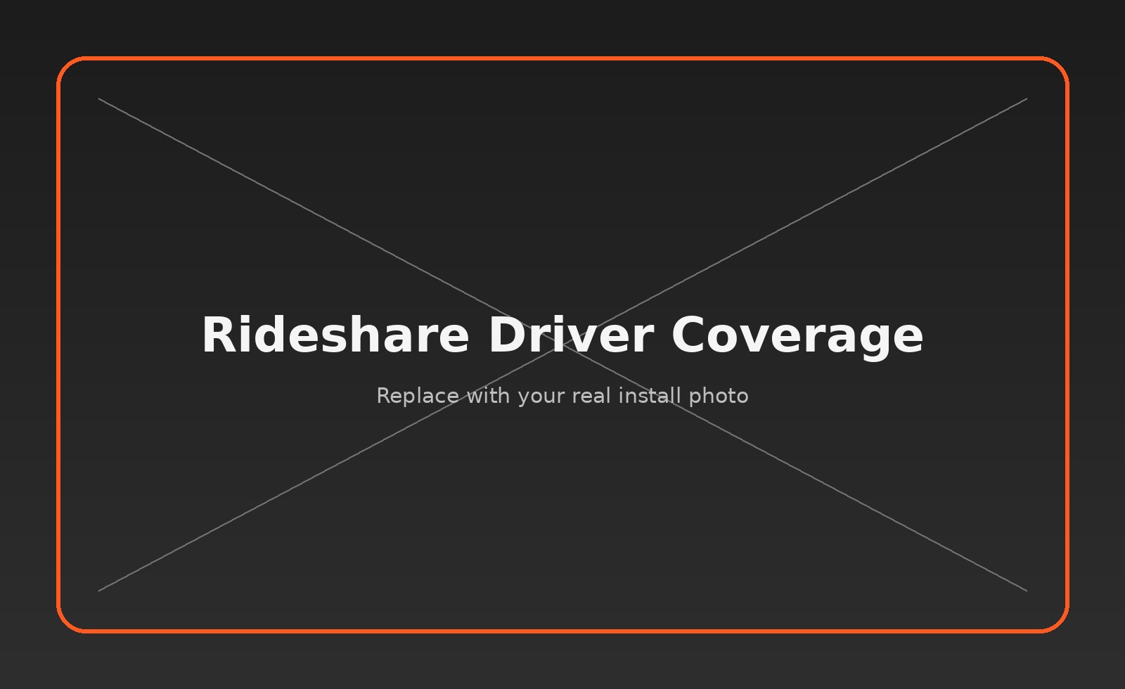 Rideshare driver dashcam coverage